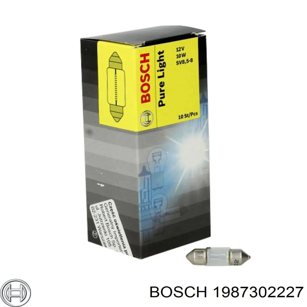 Лампочка плафону освітлення салону/кабіни 1987302227 Bosch