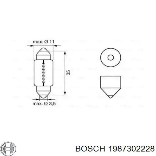 Купить 1987302228 Bosch Лампочка освещения салона