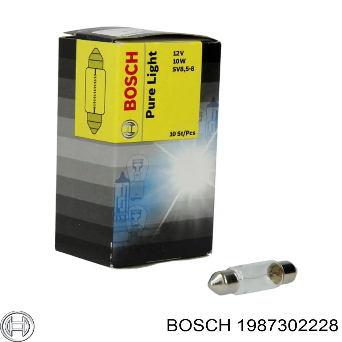 Лампочка плафона освещения салона/кабины Bosch 1987302228
