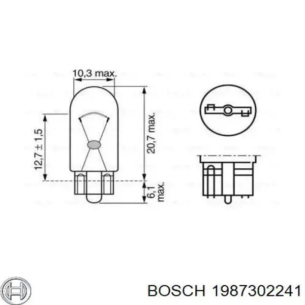 1987302241 Bosch лампочка переднего габарита