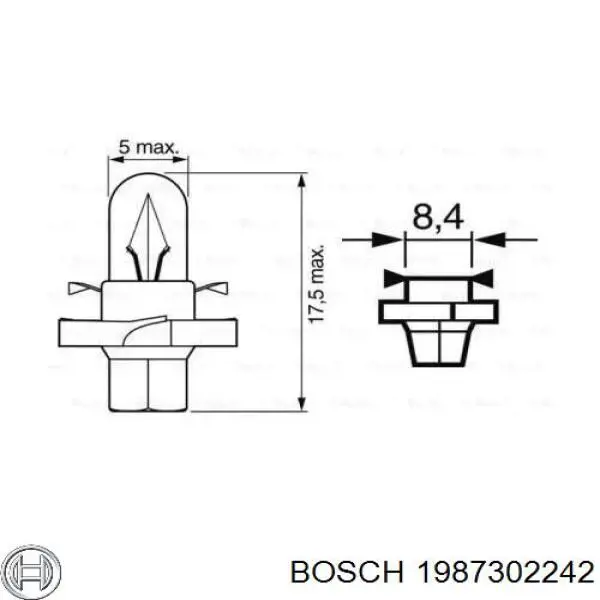 Лампочка щитка (панели приборов) Bosch 1987302242
