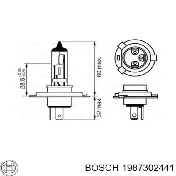 Купить 1987302441 Bosch Лампочка галогенная