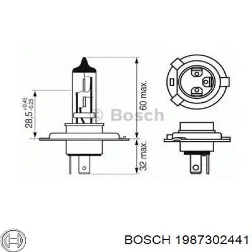 Лампочка галогенна 1987302441 Bosch