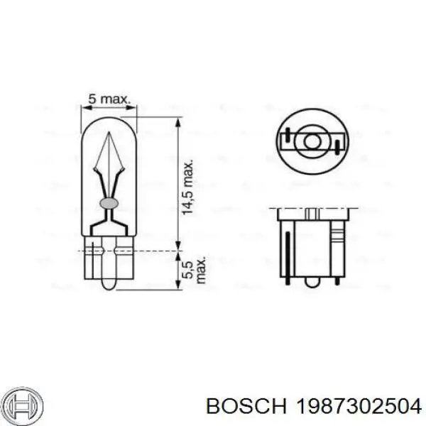 1987302504 Bosch Лампа