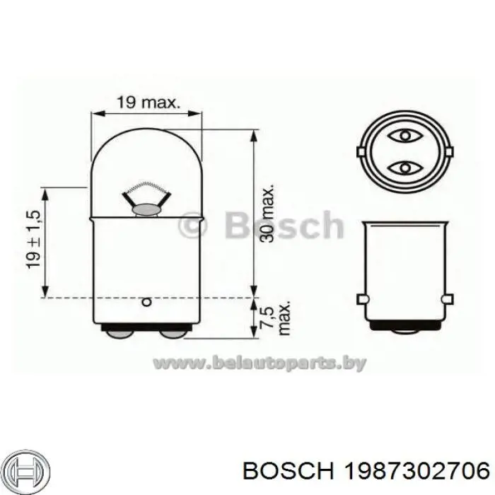 Купить 1987302706 Bosch Лампочка