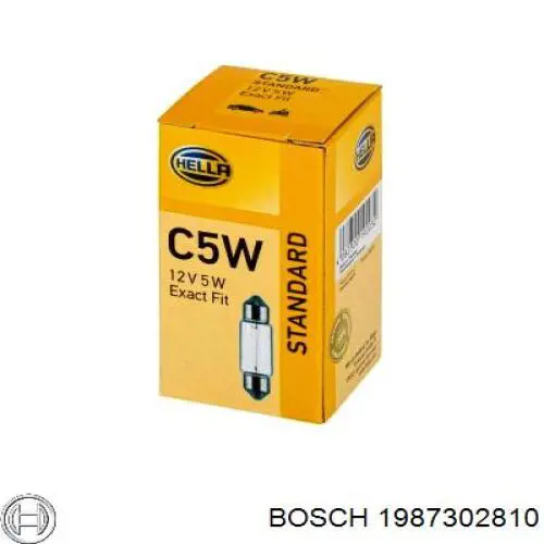 1 987 302 810 Bosch лампочка плафона освещения салона/кабины