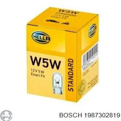 Лампочка плафону освітлення салону/кабіни 1987302819 Bosch