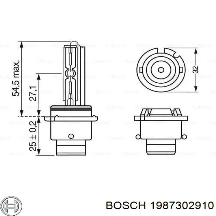 1987302910 Bosch лампочка ксеноновая