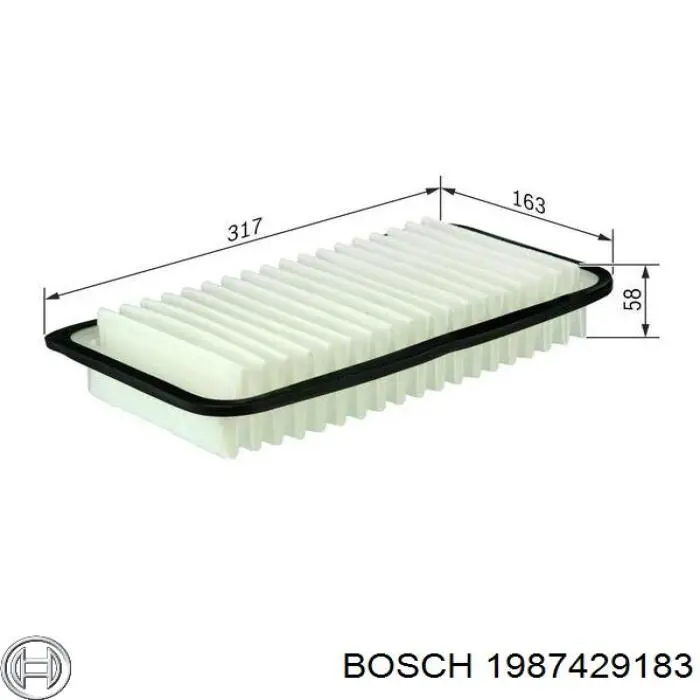 Элемент воздушного фильтра Bosch 1987429183 цена, от 9.89 USD