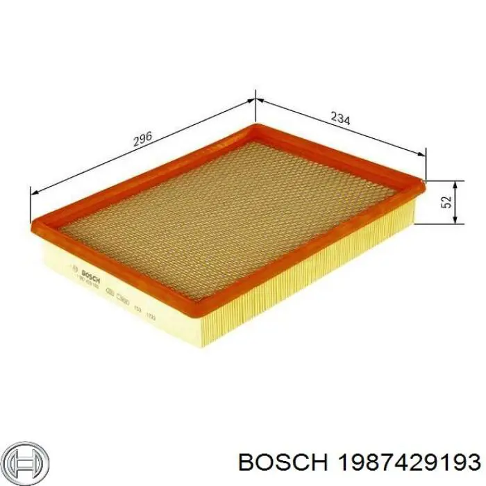 Filtro de aire 1987429193 Bosch