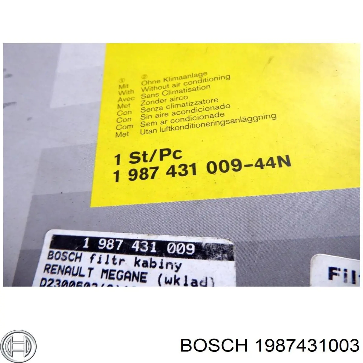 Купить 1987431003 Bosch Фильтр салона угольный