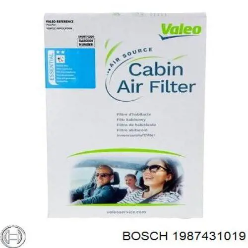Купить 1987431019 Bosch Фильтр салона угольный