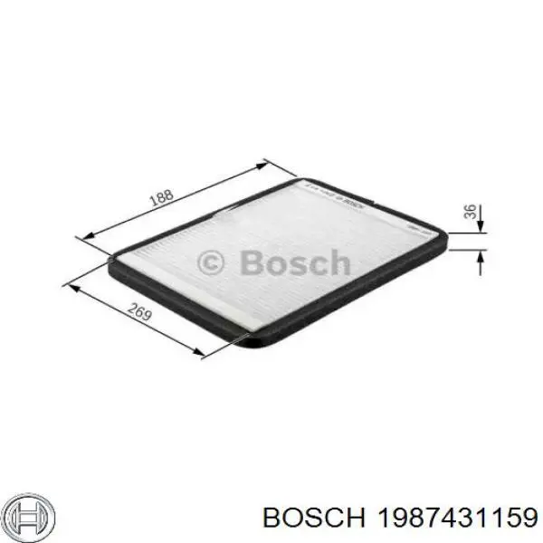 Фильтр салона 1987431159 Bosch