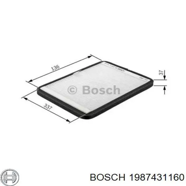 Фильтр салона 1987431160 Bosch