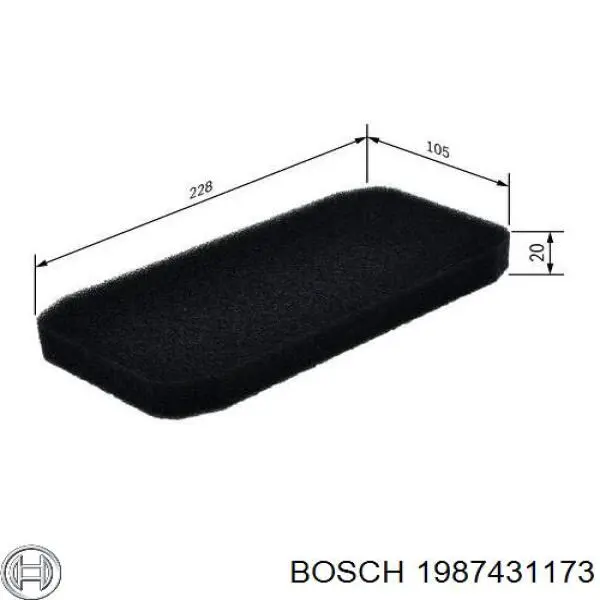 Filtro de habitáculo 1987431173 Bosch