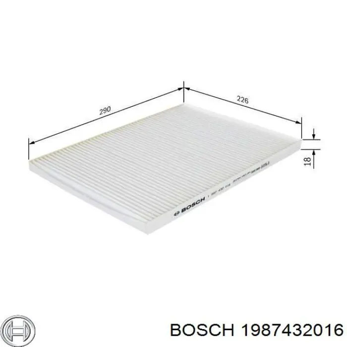 Воздушный фильтр салона Bosch 1987432016