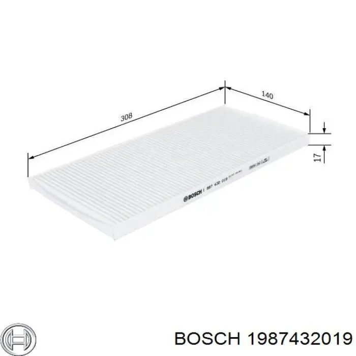 Filtro de habitáculo 1987432019 Bosch