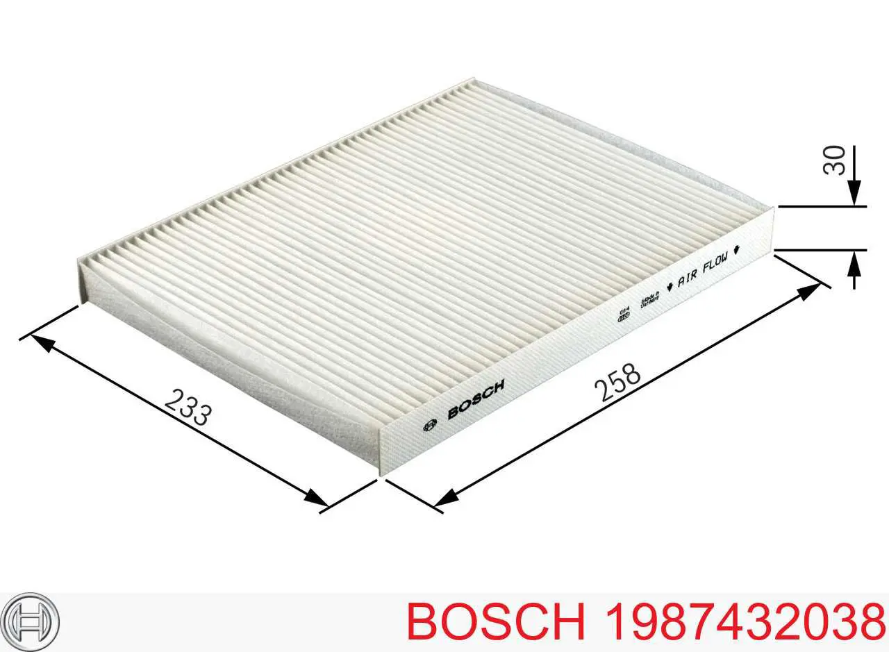 Воздушный фильтр салона Bosch 1987432038