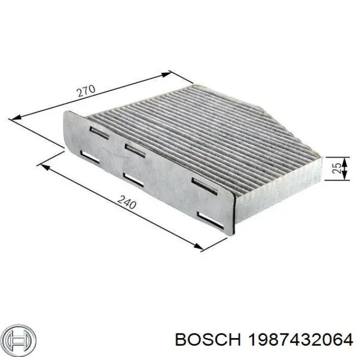Воздушный фильтр салона Bosch 1987432064
