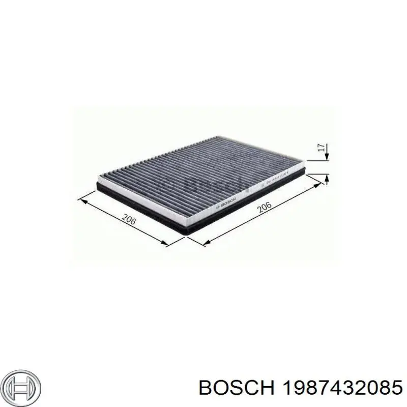 Фильтр воздушный отопителя Bosch 1987432085 цена, от 4.65 USD