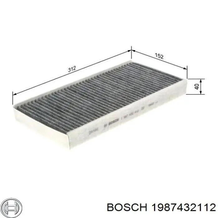 Фильтр воздушный отопителя Bosch 1987432112 цена, от 5.28 USD