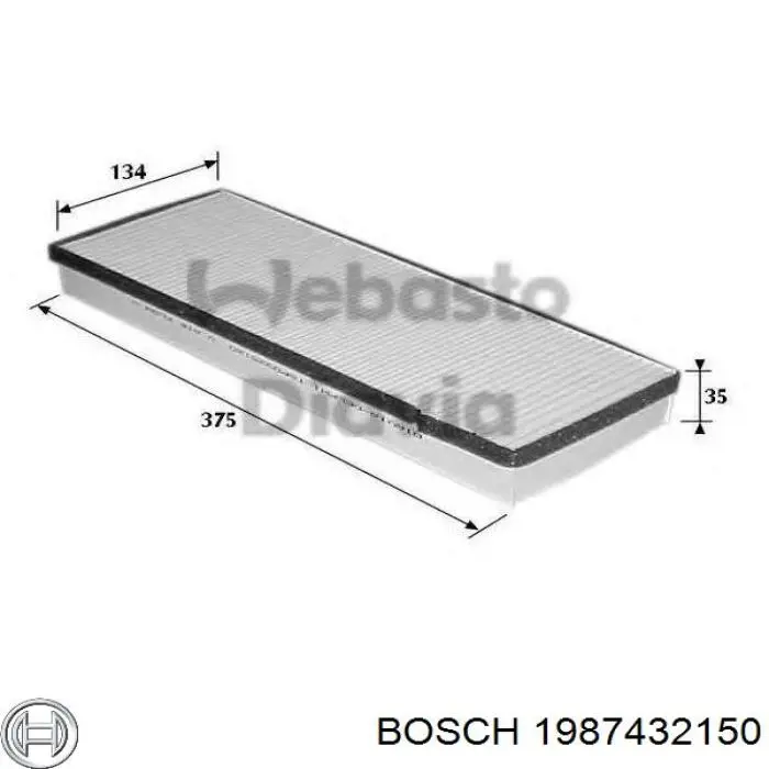 Воздушный фильтр салона Bosch 1987432150