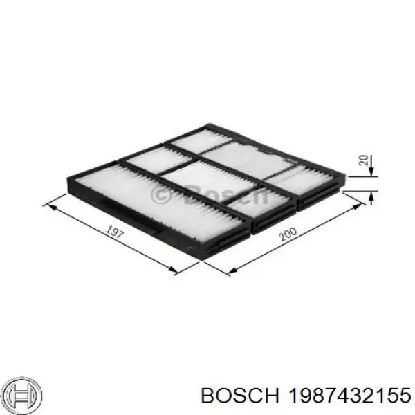 Фильтр салона 1987432155 Bosch