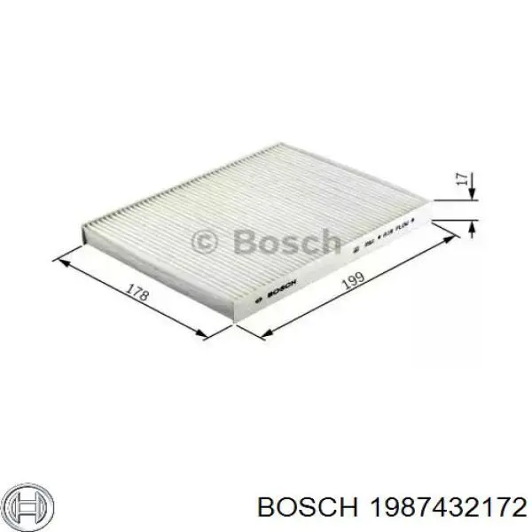 Filtro de habitáculo 1987432172 Bosch