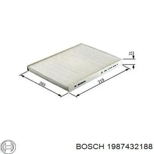 Фільтр салону 1987432188 Bosch