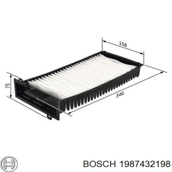 Фильтр воздушный отопителя Bosch 1987432198 цена, от 9.25 USD