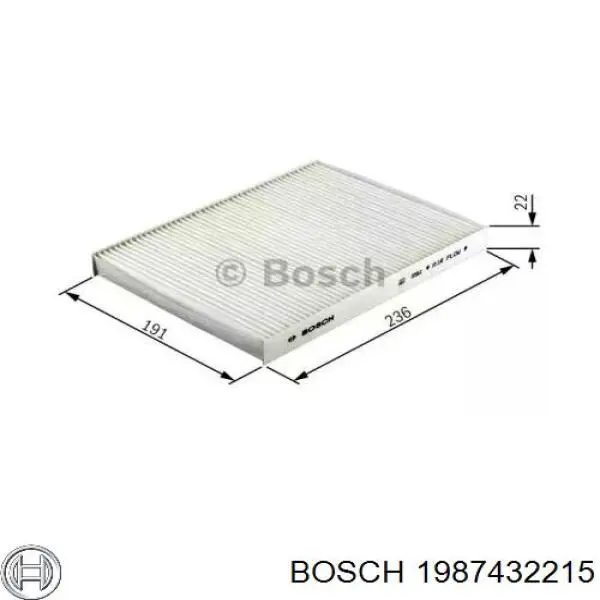 Воздушный фильтр салона Bosch 1987432215