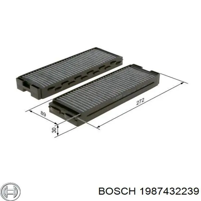 Filtro de habitáculo 1987432239 Bosch