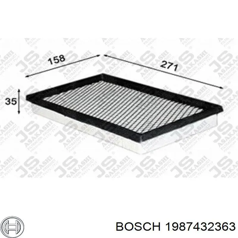1987432363 Bosch Внутрисалонный фильтр
