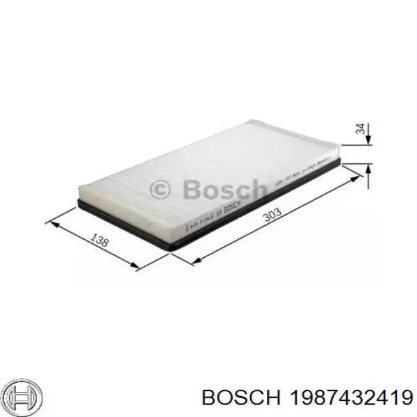 1987432419 Bosch Внутрисалонный фильтр
