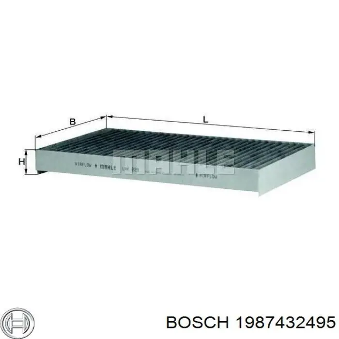 Фильтр воздушный отопителя Bosch 1987432495 цена, от 17.37 USD