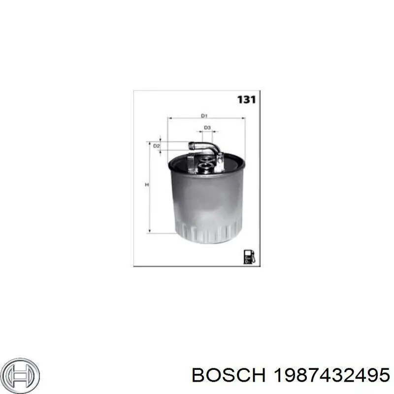 Купить 1987432495 Bosch Фильтр салона угольный