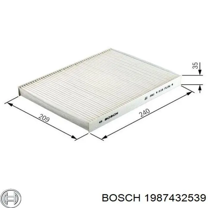 Воздушный фильтр салона Bosch 1987432539