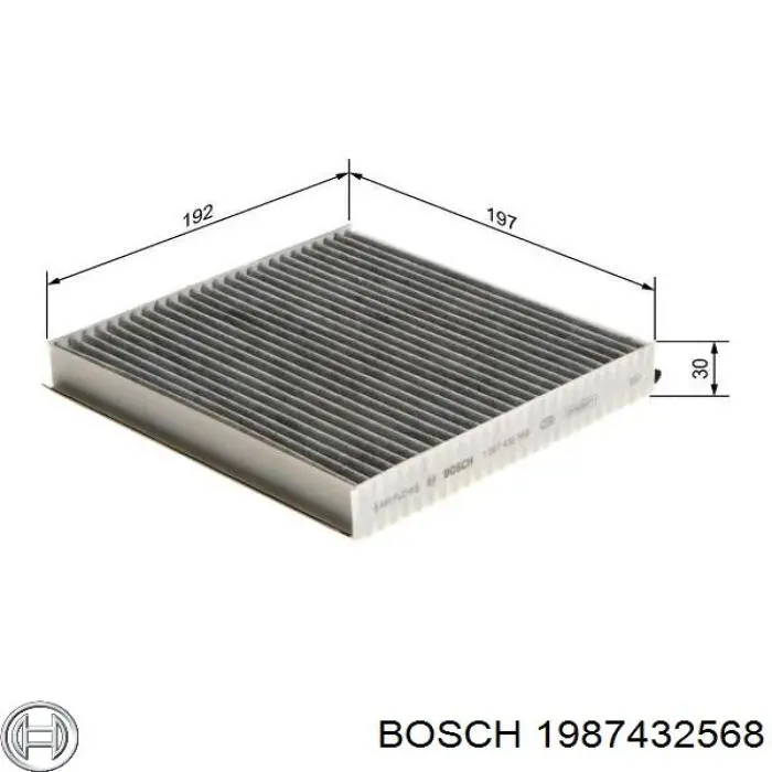 Filtro de habitáculo 1987432568 Bosch