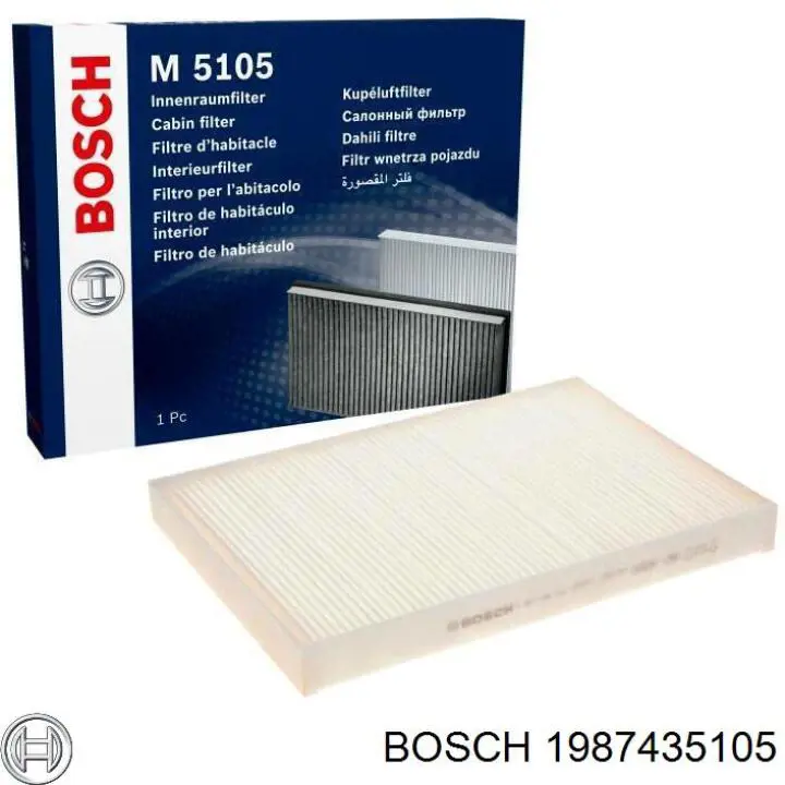 Filtro de habitáculo 1987435105 Bosch