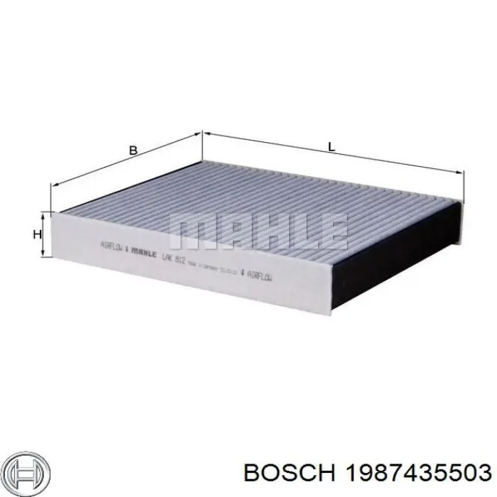 Купить 1987435503 Bosch Фильтр салона угольный