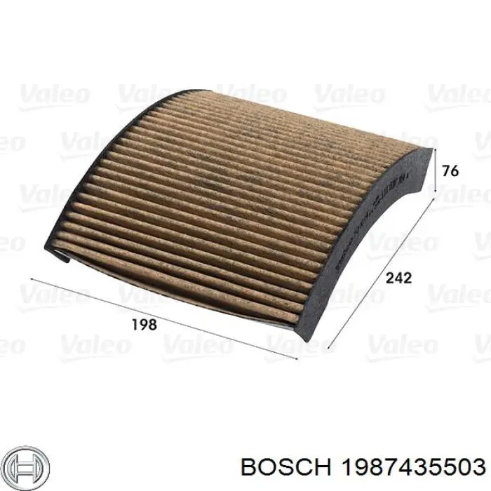Фильтр воздушный отопителя Bosch 1987435503 цена, от 23.65 USD