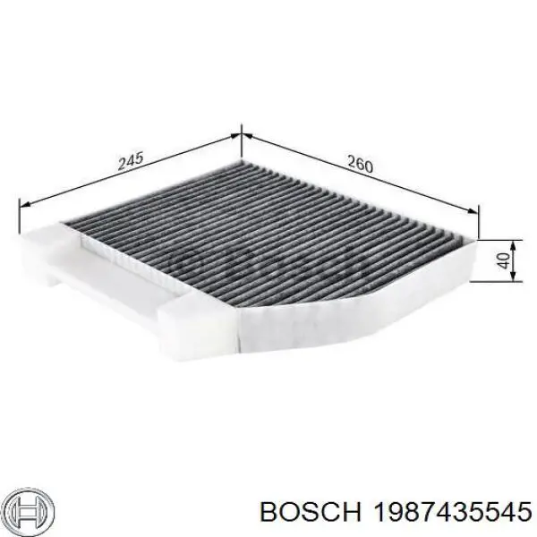 Фильтр воздушный отопителя Bosch 1987435545 цена, от 31.67 USD