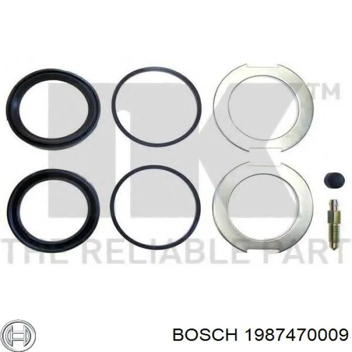 Ремкомплект суппорта тормозного переднего Bosch 1987470009