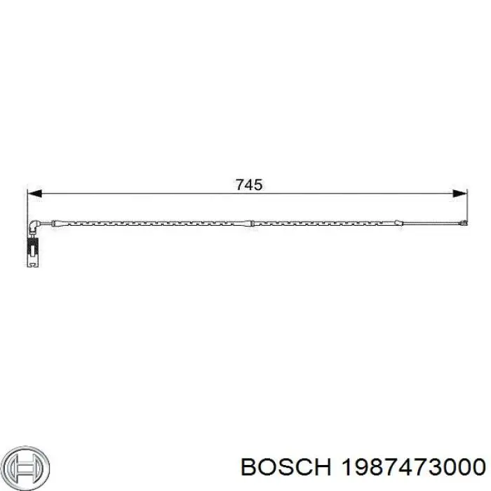 Датчик износа тормозных колодок передний Bosch 1987473000