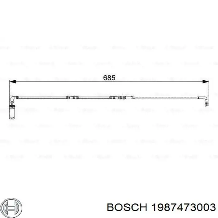 Датчик износа тормозных колодок задний 1987473003 Bosch