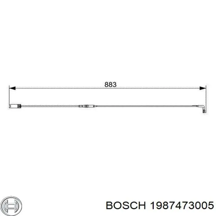 Contacto de aviso, desgaste de los frenos, trasero 1987473005 Bosch