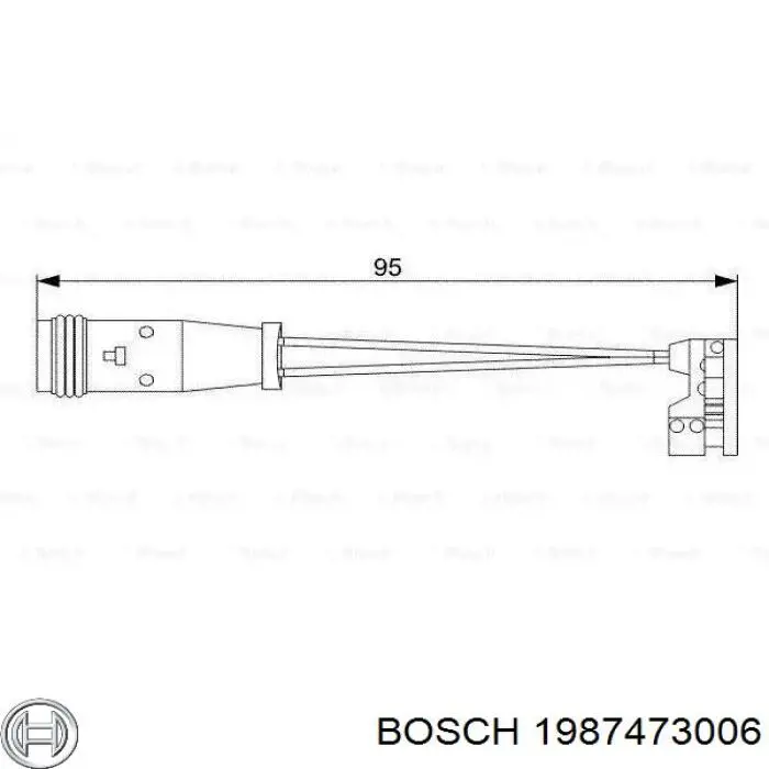 Датчик износа тормозных колодок передний правый Bosch 1987473006