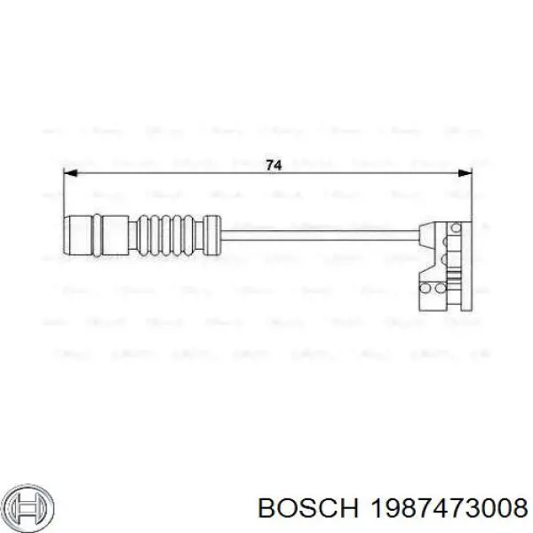 Датчик износа тормозных колодок передний 1987473008 Bosch