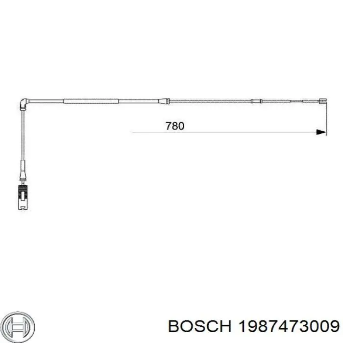 Датчик износа тормозных колодок передний Bosch 1987473009