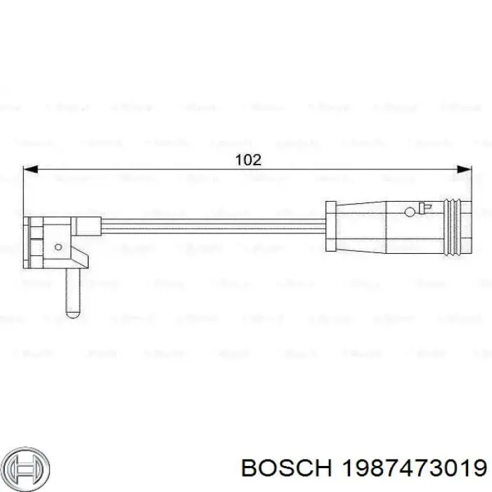 Датчик износа тормозных колодок передний левый Bosch 1987473019